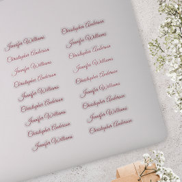 Adesivo Classic Handwriting 18 Guest Names - Rose Gold