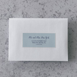 Adesivo Classic Light Blue Wedding Guest Address Labels