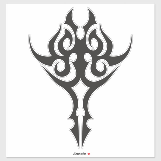 Adesivo Classic Tattoo Inspired Line Art Design (Folha)