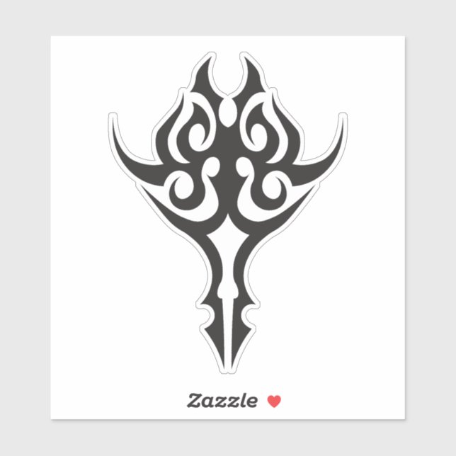 Adesivo Classic Tattoo Inspired Line Art Design (Folha)