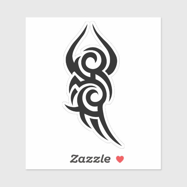 Adesivo Classic Tattoo Inspired Line Art Design (Folha)