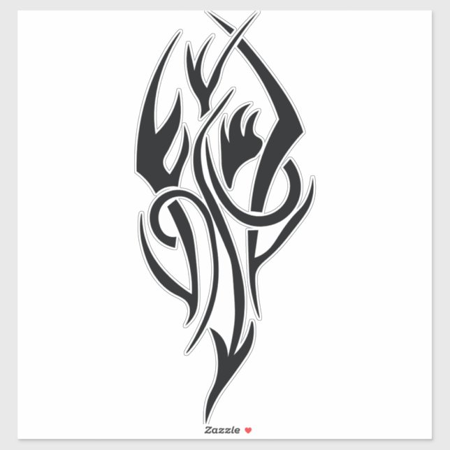 Adesivo Classic Tattoo Inspired Line Art Design (Folha)