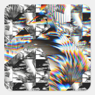 Adesivo Clássico Arredondado de Assalto Arco-Íris