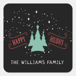 Adesivo Clássico da Família Feliz Feriados