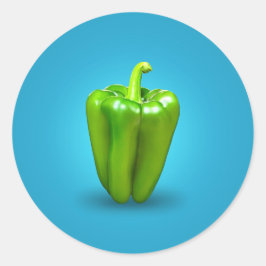 Adesivo clássico de pimenta verde redonda