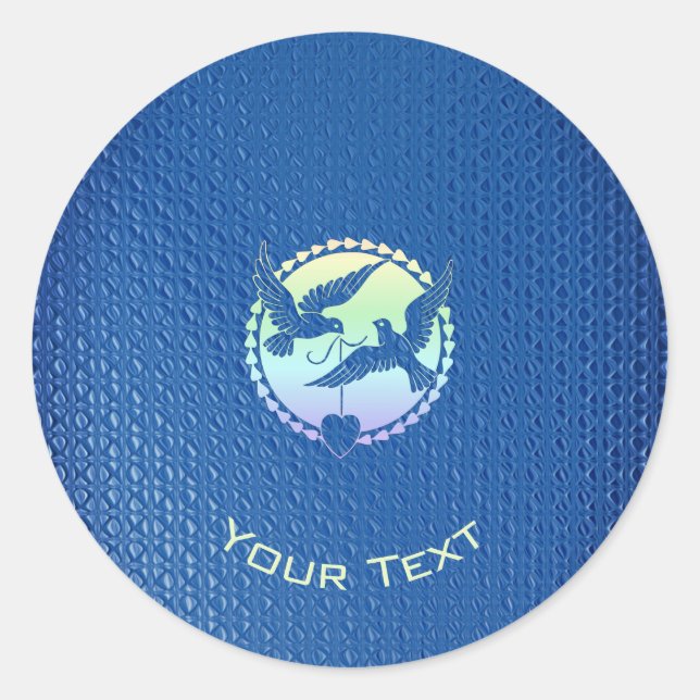 Adesivo Clássico Decorativo de Modos Azuis (Frente)