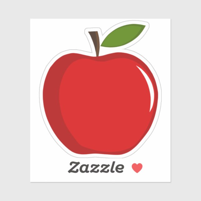 Adesivo Clássico Red Apple Teacher Sticker (Folha)