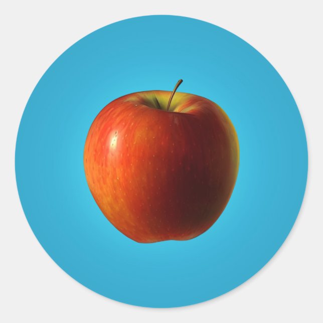 Adesivo clássico redondo da Apple (Frente)