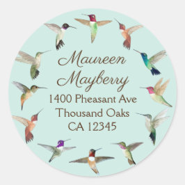 Adesivo Clássico Redondo de Aves da Califórnia