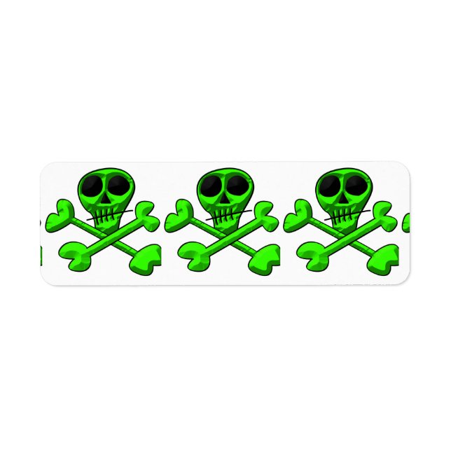 adesivo clássico redondo do crânio (Frente)