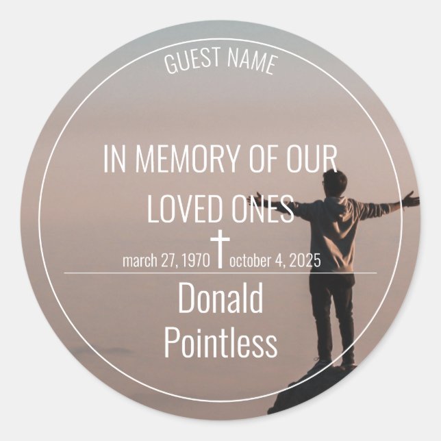 Adesivo clássico redondo do Lifeworks 002 (Frente)