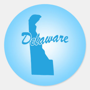 Adesivo Clássico Redondo do State Delaware
