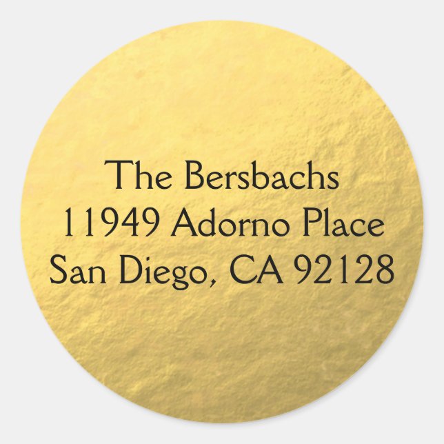 Adesivo clássico redondo personalizado (Frente)