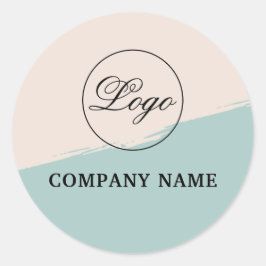 Adesivo clássico redondo simples com marca persona