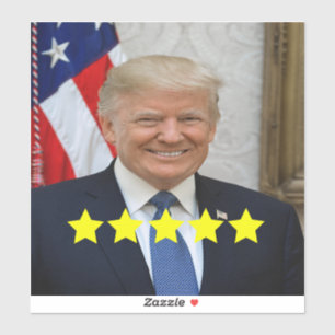 Adesivo Classificação de Aprovação do Presidente Donald Tr