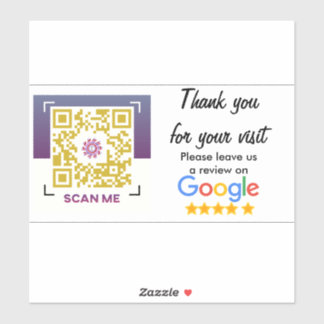 Adesivo Classificação de Negócios com o Google Reviews QR