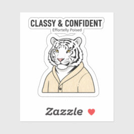 Adesivo Classy Confident Tiger Sticker – Chill Animal 