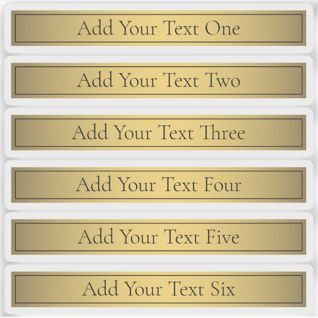 Adesivo Classy Faux Dourado 2 com texto preto (Frente)