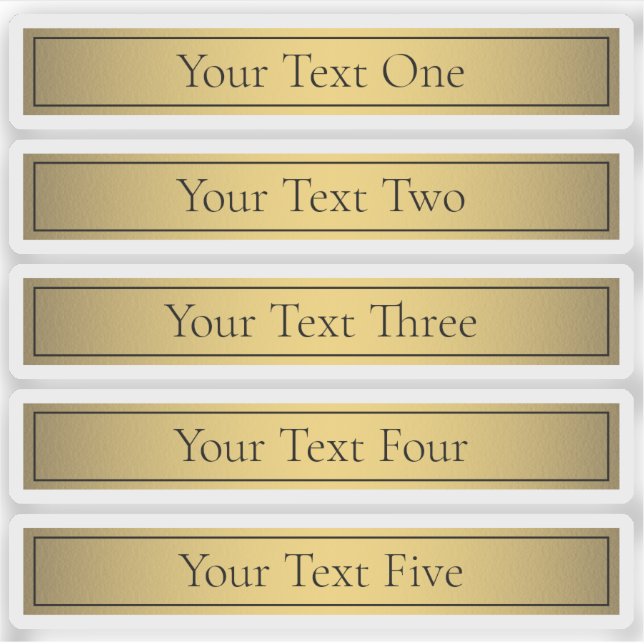 Adesivo Classy Faux Dourado v2 com texto preto (Frente)