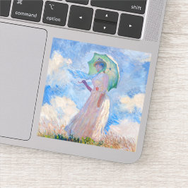 Adesivo Claude Monet - Mulher com Parasol virada para a es