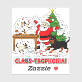 Adesivo Claus-trofobia: Equipe do Caos dos Biscoitos do Pa