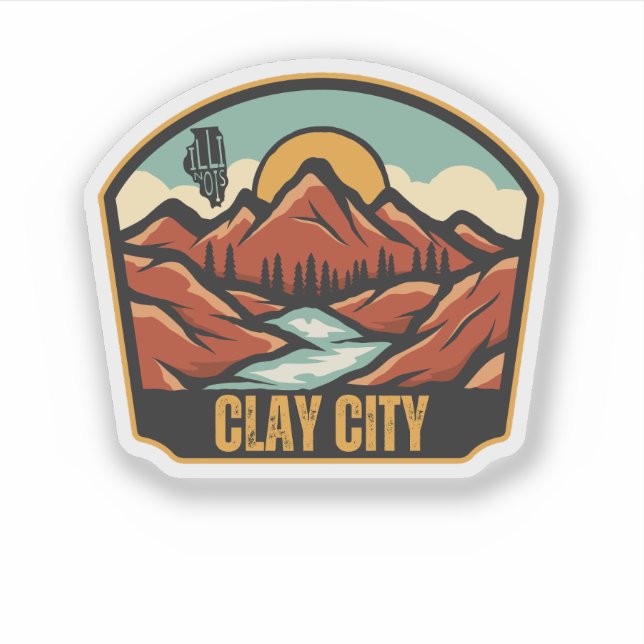 Adesivo Clay City, Illinois  (Frente)