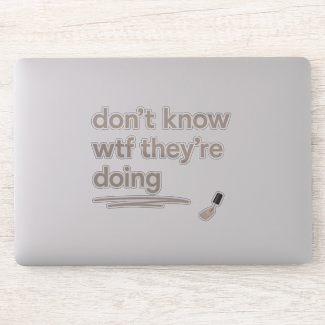 Adesivo Clean Girl Chaos – Skincare Delulu Vibes Quote (Computador)