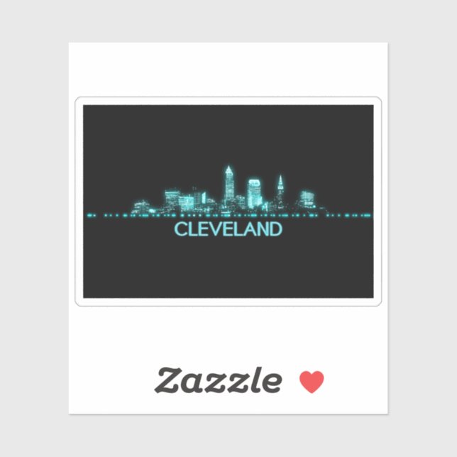 Adesivo Cleveland Skyline (Folha)