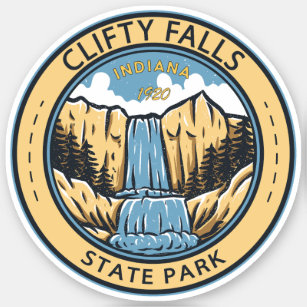 Adesivo Clifty Falls State Park Crachá de Indiana