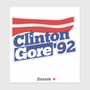 Adesivo Clinton Gore 92 retro 90s bill clinton al gore