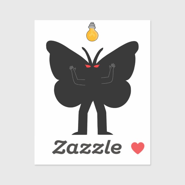 Adesivo Clipart Mothman (Folha)