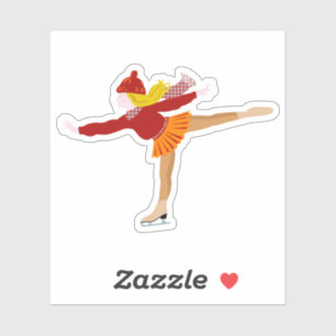 Adesivo Clipe de inverno da Garota do Cartoon