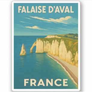 Adesivo Clipes de Viagens vintage retrô de Etretat França