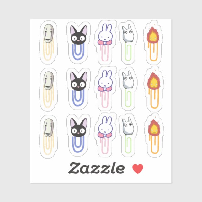 Adesivo Clips anime and japanese cartoons (Folha)