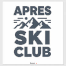 Clube Apres Ski Logo Montanha - Roupas de Inverno 