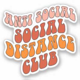Adesivo Clube de Distância Anti-Social das CORES PERSONALI