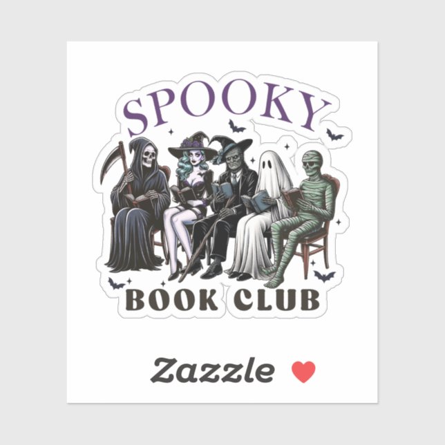 Adesivo Clube de livro Spooky (Folha)