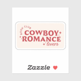 Adesivo Clube de livros de amantes de cowboy romance