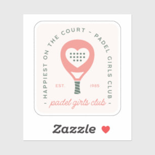 Adesivo Clube de padel de meninas estética rosa