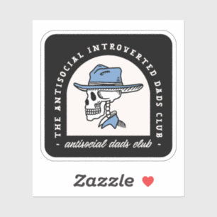 Adesivo Clube de pais antissociais introvertido pai cowboy