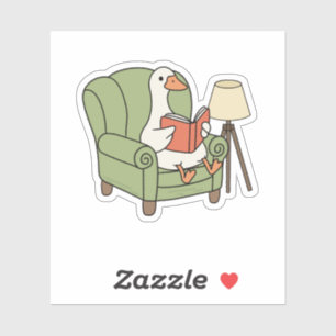 Adesivo Clube do Livro Silly Goose Cozy Goose Leitura Livr
