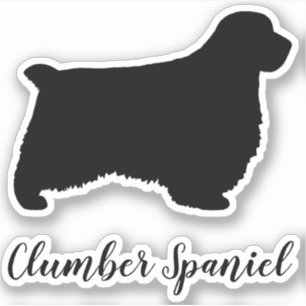 Adesivo Clumber Spaniel Dog Raça Silhouette Vinyl Sticker