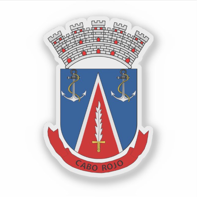 Adesivo Coat of arms of Cabo Rojo, Puerto Rico (Frente)