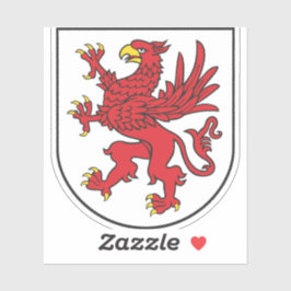 Adesivo Coat of Arms of Pomerania Majestic Griffin Art