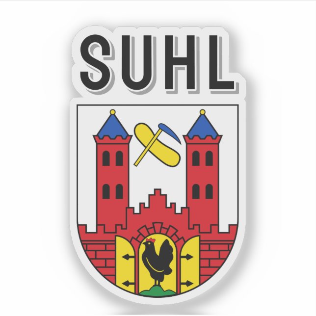 Adesivo Coat of Arms of Suhl, Germany (Frente)