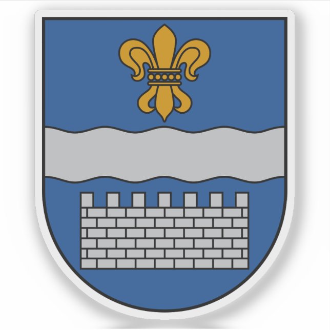 Adesivo Coat of arms of the city of Daugavpils, Latvia (Frente)