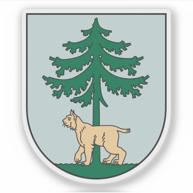 Adesivo Coat of arms of the city of Jēkabpils, Latvia (Frente)