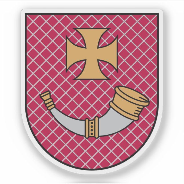 Adesivo Coat of arms of the city of Ventspils, Latvia (Frente)