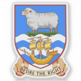 Adesivo Coat of arms of the Falkland Islands flag,Overseas