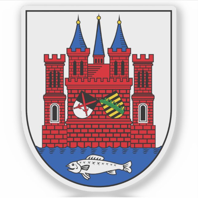 Adesivo Coat of arms of Wittenberg, Germany (Frente)